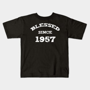 Blessed Since 1957 Cool Blessed Christian Birthday Kids T-Shirt